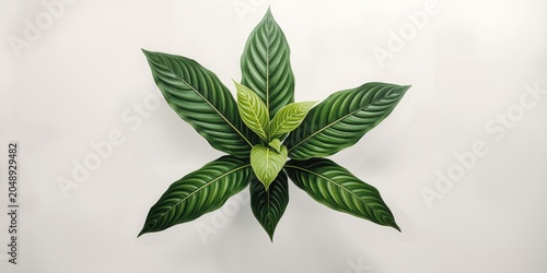 Oil art of Kratom plant ill...