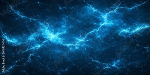 Photos A mesmerizing abstract pattern of electric blue lightning bolts crackles across a dark background, creating a dynamic and energetic visual spectacle