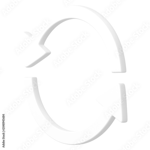 Bild auf Leinwand Minimal refresh symbol png 3D sticker, transparent background
