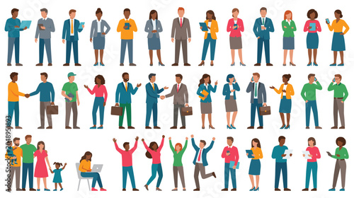 Schilderij op canvas Group of diverse business professionals standing together.