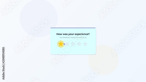 Customer Feedback Star Rating System User Interface Design Set