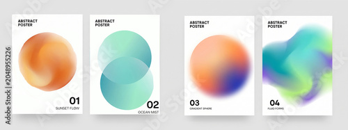 Abstract Gradient Poster Template – Iridescent Fluid Blob, Minimalist Editorial Layout and Modern Color Aura Design Pastel Aura Cloud Shape Isolated on White Background Holographic Fluid Color Blob