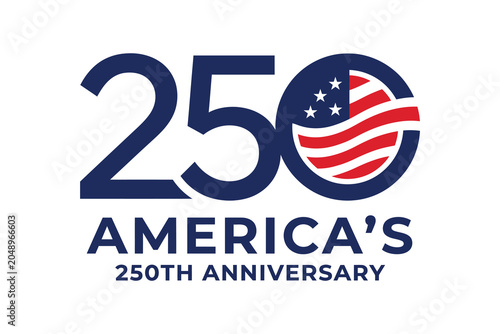Photos Americas 250th anniversary logo, semiquincentennial celebration emblem, usa 250
