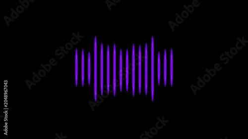 Abstract animation of colorful sound wave equalizer. Animation. Audio spectrum simulation for music, computer calculating, futuristic, ads, animation.