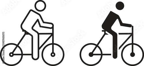 Foto Bicycle rider icon vector editable. black vectors set