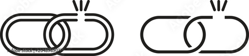 Photos Broken link icon vector editable. black vectors set