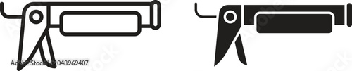 Foto Caulk gun icon vector editable. black vectors set