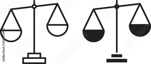 Schilderij op canvas Compare icon vector editable. black vectors set