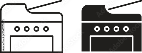 Bild auf Leinwand Copy Machine icon vector editable. black vectors set