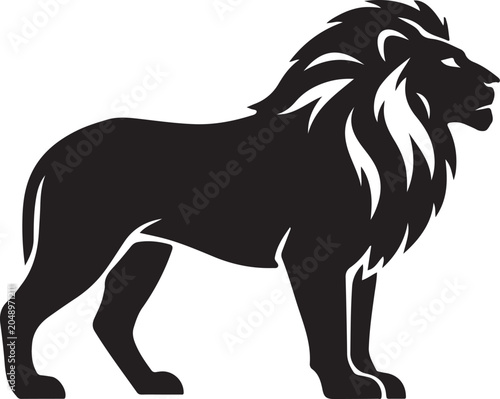 African lion silhouette
