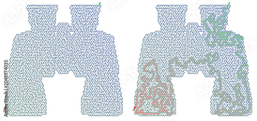 Cuadro en lienzo binocular-shaped maze for puzzle enthusiasts and brain training