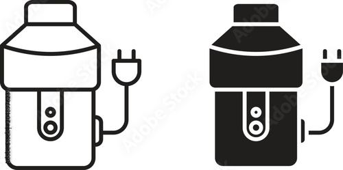 Cuadro en lienzo Garbage disposal icon vector editable. black vectors set