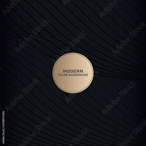 Gold and black cover with patterns Free Vector