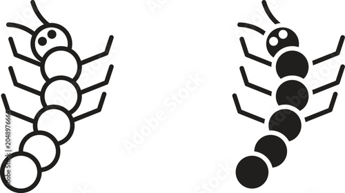 Obraz na płótnie Grub icon vector editable. black vectors set
