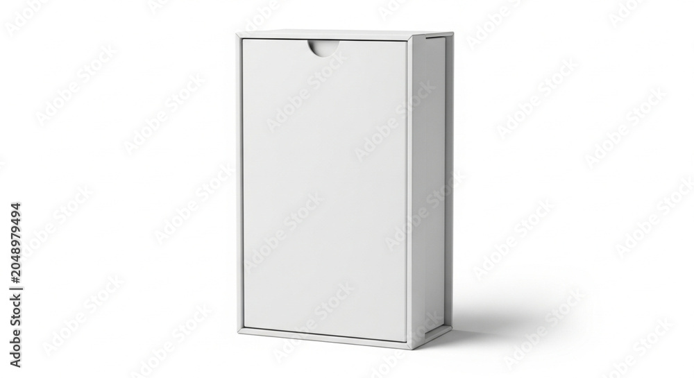 Fototapeta premium Vertical white sliding drawer box mockup