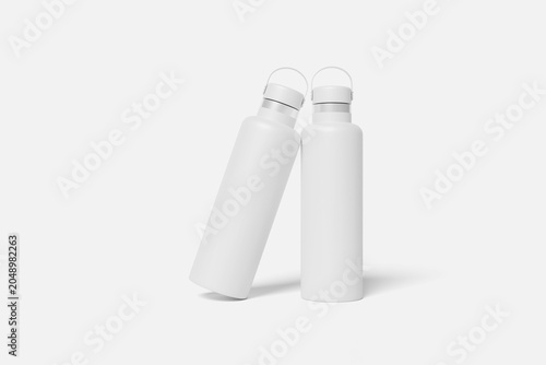 Blank Water Bottle Mockup - 3D