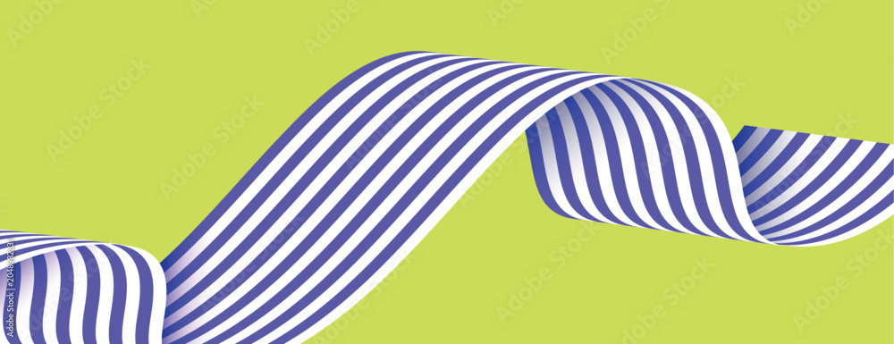 Fototapeta premium Abstract striped ribbon design background vector