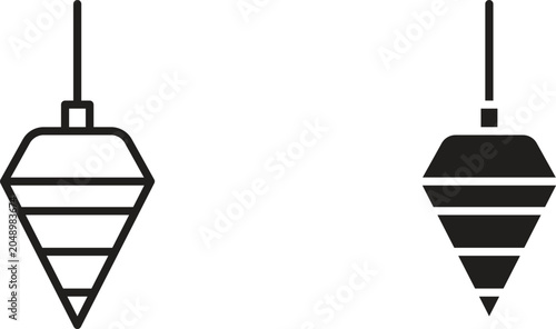 Schilderij op canvas Plumb bob icon vector editable. black vectors set