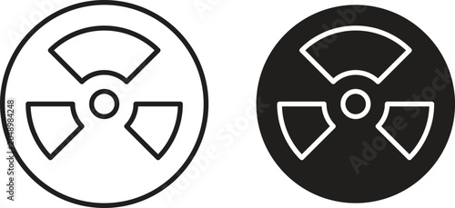 Quadro su tela Radioactive icon vector editable. black vectors set