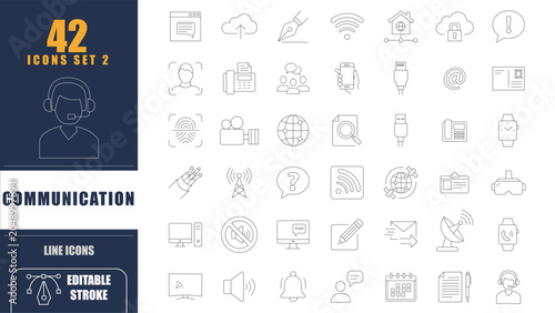 42 icons of Communication set 2