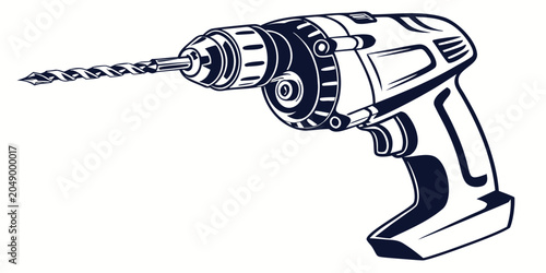 Fotografía Cordless power drill with drill bit for construction and home improvement do it