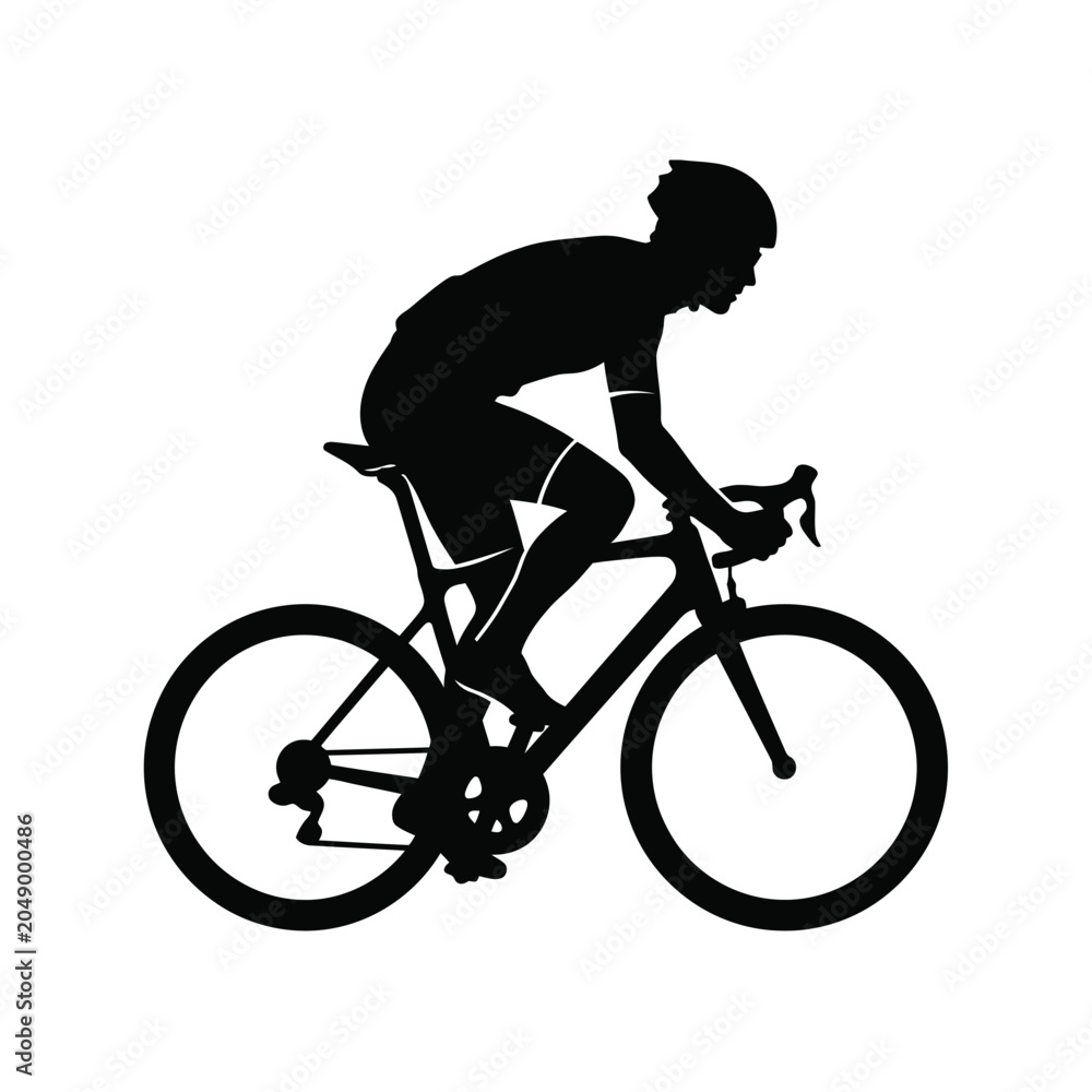 Naklejka premium Cyclist