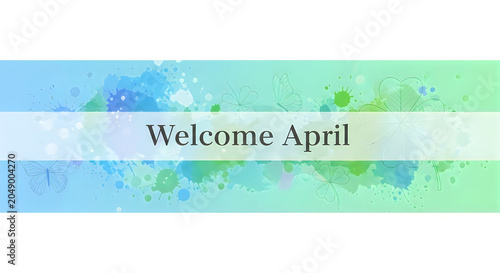Horizontal banner with gradient background, and 