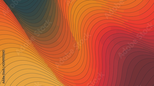 Photography Wavy pattern with gradient colors displays a flowing abstract design in shades o