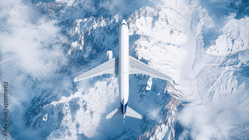 Fotografi Aerial View of Airplanes Flying in the Sky