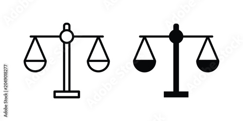 Obraz na płótnie Scale icon concept. solid and line symbols