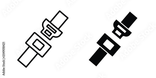 Foto Seat Belt icon concept. solid and line symbols
