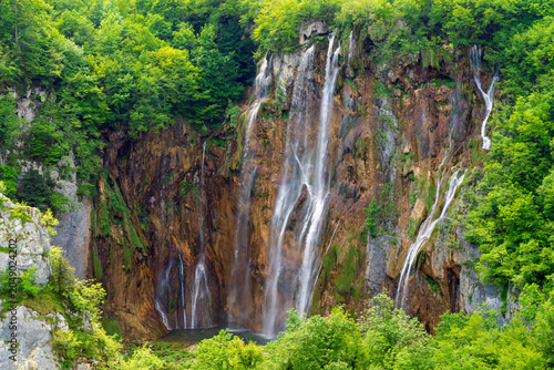 The Great Waterfall (Veliki Slap) is by far the largest waterfall in the Plitvice Lakes National Park, Croatia