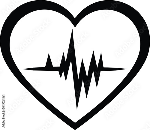 heart and heartbeat symbol