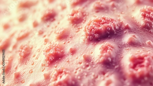 Close-up of red, raised bumps on skin indicating irritation and potential rash