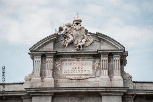 Street architecture of Madrid, Spain.