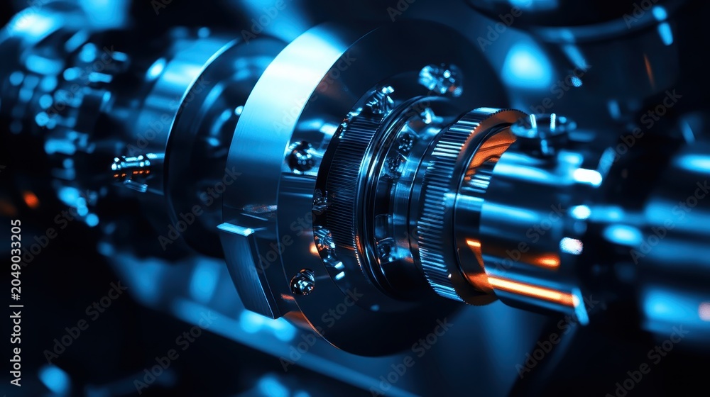 Fototapeta premium Intricate Mechanical Turbine Components Showing Precision Engineering and Industrial Detail