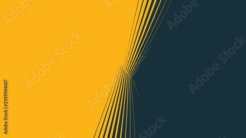 Tableau sur toile Converging lines abstract design a vector illustration featuring a two tone yell