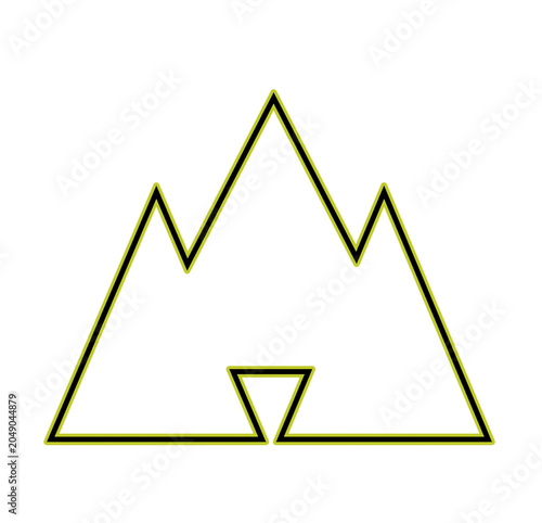 vector illustration of a pyramid isolated on white background 