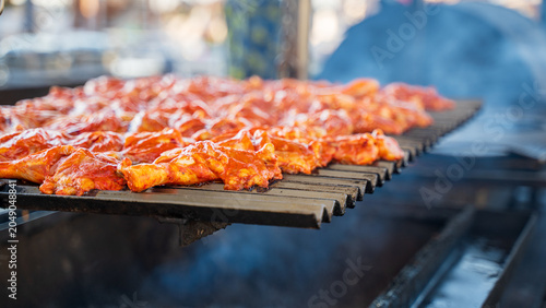 Konstfotografi Beef grilles on roof tile