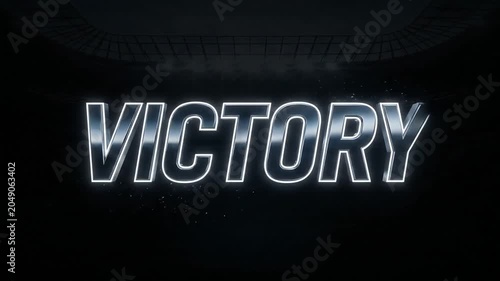 Dynamic Victory Reveal with Stadium Ambiance and Sparkling Effects Occurring