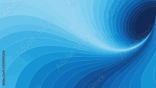 Foto Blue swirling lines vector illustration showcases a dynamic abstract design with
