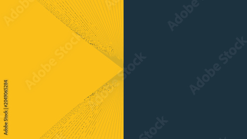 Fotografija Abstract linear pattern with converging lines in yellow and dark teal coloration