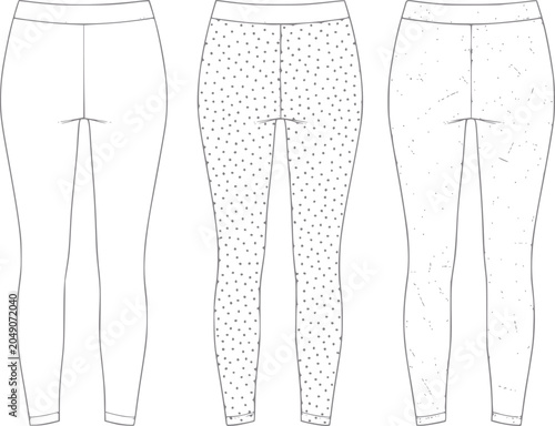 Quadro su tela Of three pairs of women's leggings with different patterns