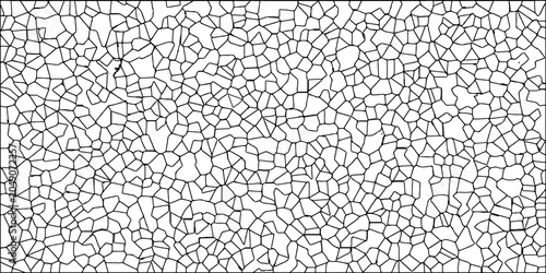 Fotografie White color Broken Stained-Glass Background with black lines