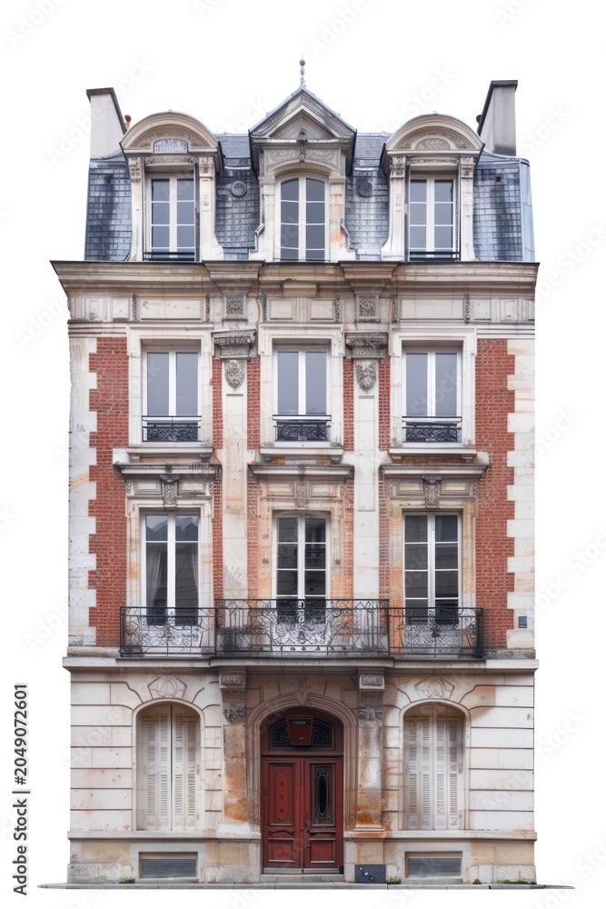 Obraz premium Elegant Parisian townhouse facade