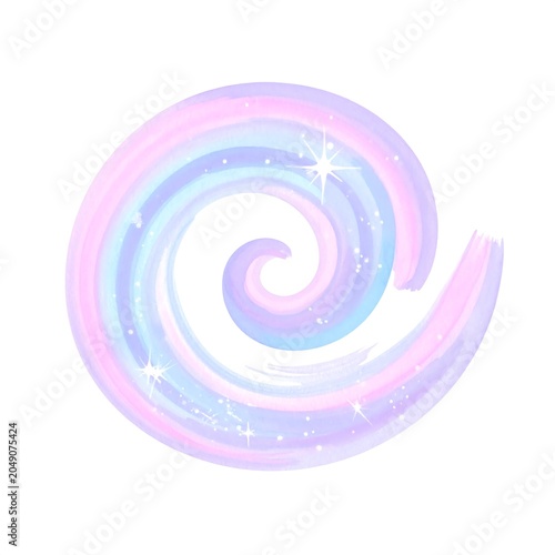Abstract swirling gradient spiral pattern design.