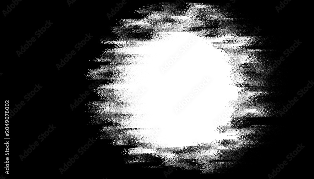 Fototapeta premium Overlay abstract round hole on black background, gradient grain, noise texture space transparent backdrop