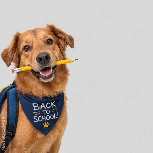 Dog Ready for Back to School