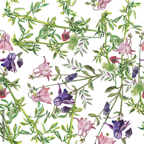 seamless background with flowers