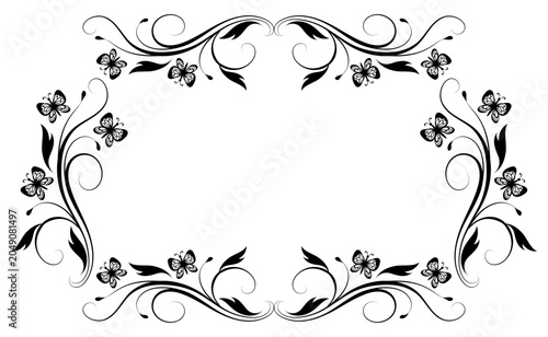 Ornament frame. Decorative element for decor and text greeting or invitation card design
